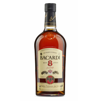 【京东超市】百加得(bacardi)洋酒 八年朗姆酒 1l
