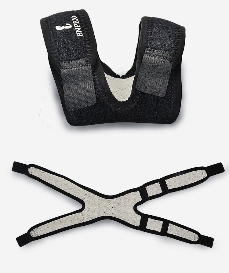 乐士enpex 2224 双轨加压式护髌骨带 篮球登山跑步护膝 黑色均码 单只